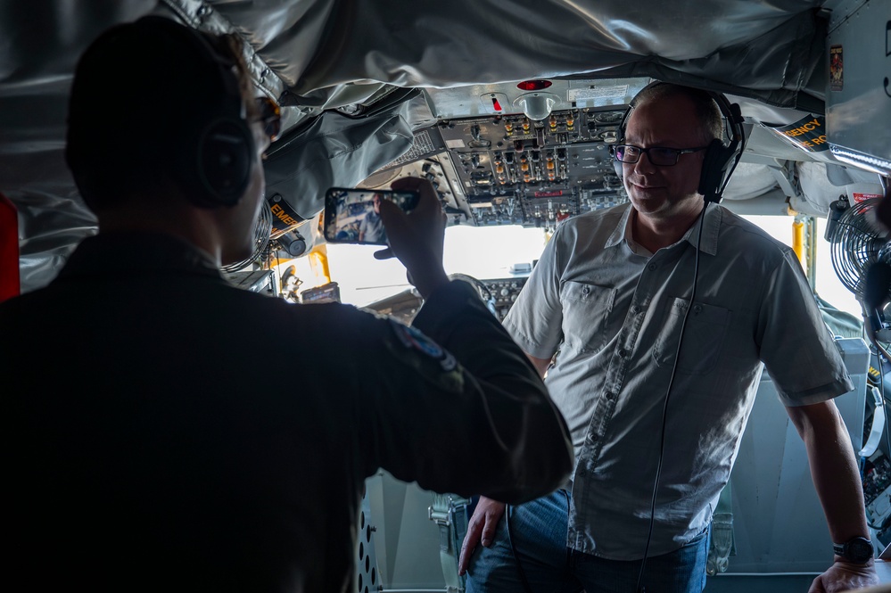 Local leaders fly on KC-135 incentive flight