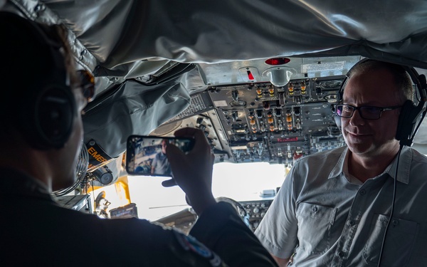 Local leaders fly on KC-135 incentive flight