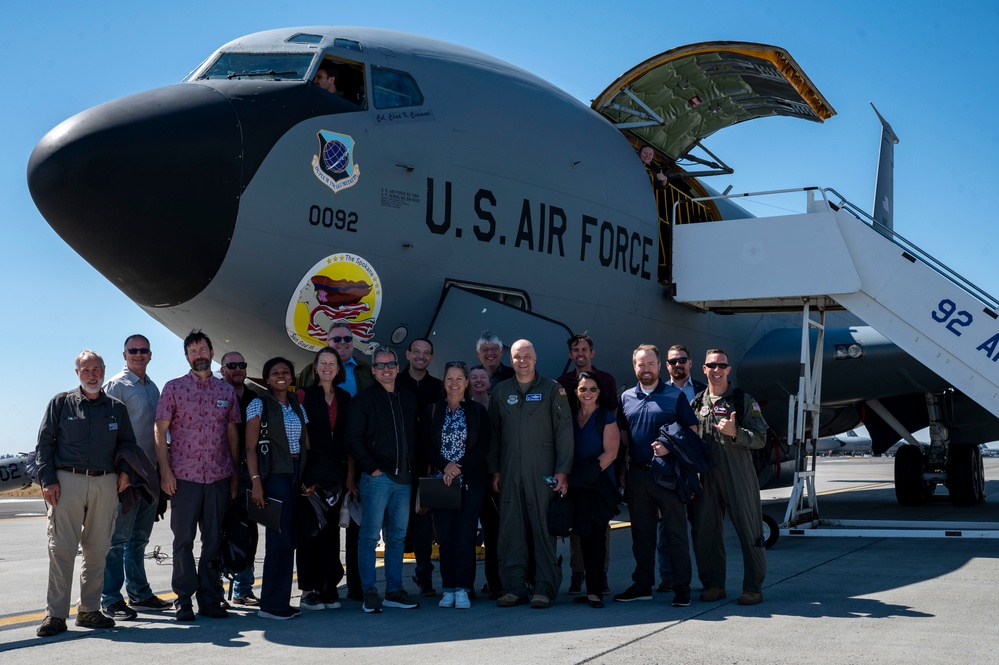 Local leaders fly on KC-135 incentive flight