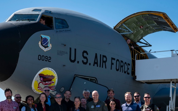 Local leaders fly on KC-135 incentive flight