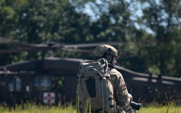 Green Berets, Virginia National Guard conduct helicopter medical evacuation training