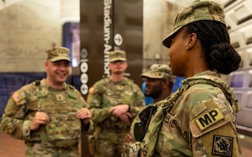 MS Guard Soldiers Patrol the Washington Metro