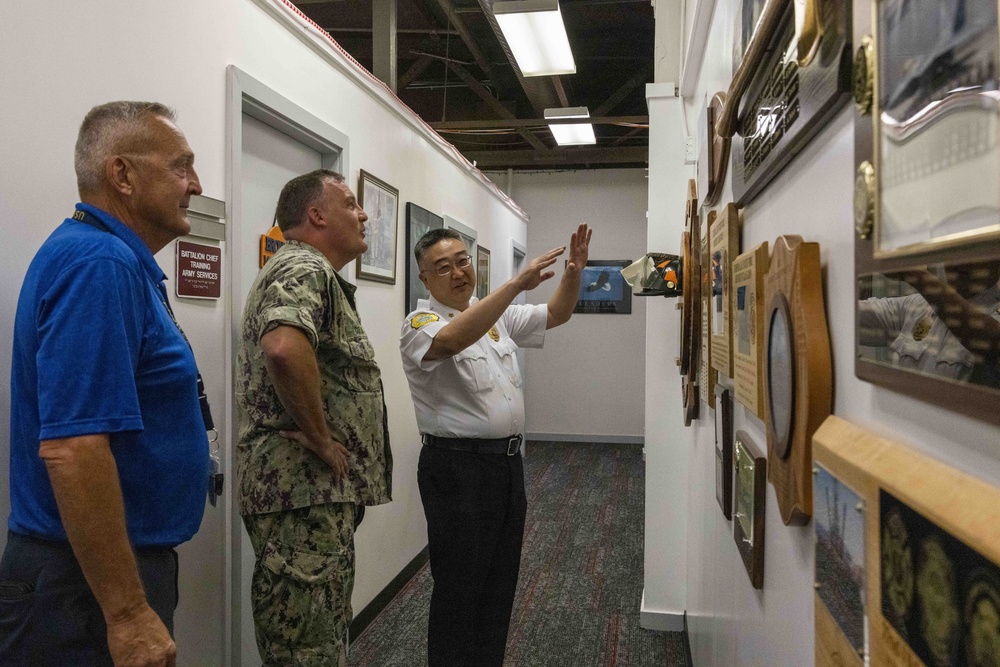 Rear Adm. Brad Collins visits CNRH Federal Fire Department Headquarters