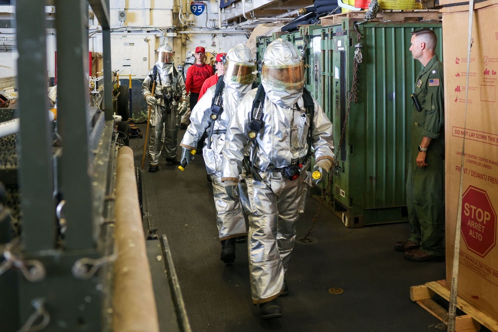 USS Iwo Jima Conducts DC Drill