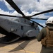 U.S. Marines with Heavy Marine Helicopter Squadron (HMH) 461 rehearse to transport an F-35B Lightning II