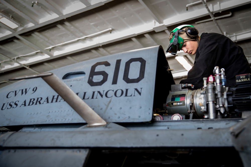 Abraham Lincoln conducts routine operations