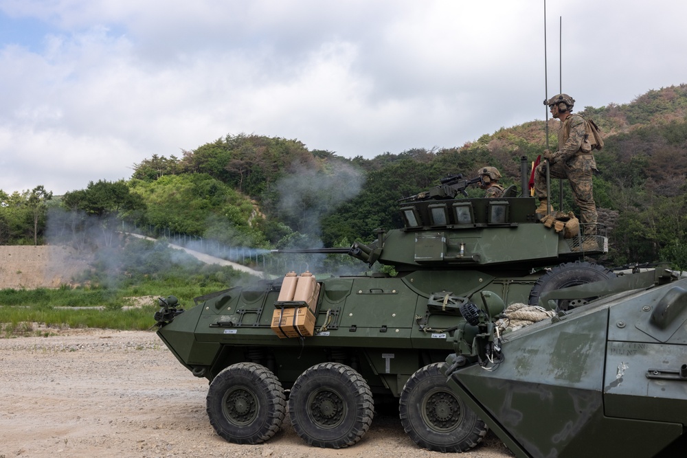 3d LAR Conducts Live Fire and Combined Arms Training During KMEP 25.2