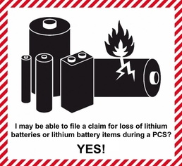 Soldiers, DA civilians may be able to file claims for loss of lithium batteries, lithium battery items