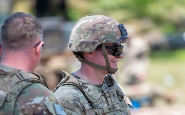Pfc. Muse prepares to shoot Stinger for the first time
