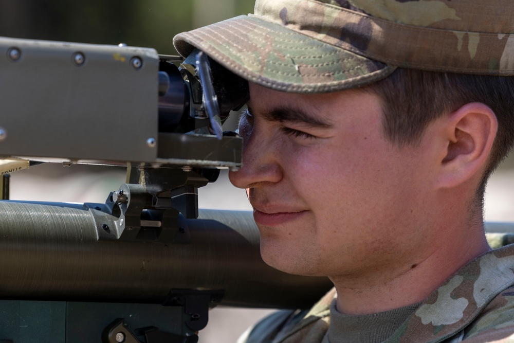 Pfc. Jackson Muse fires the FIM-92 Stinger during Super Garuda Shield 25