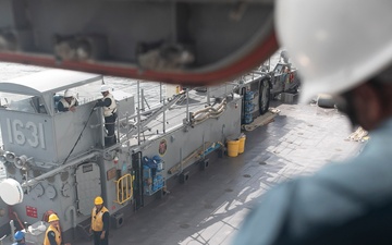 Tripoli Sailors Alongside Cargo Transfer Training