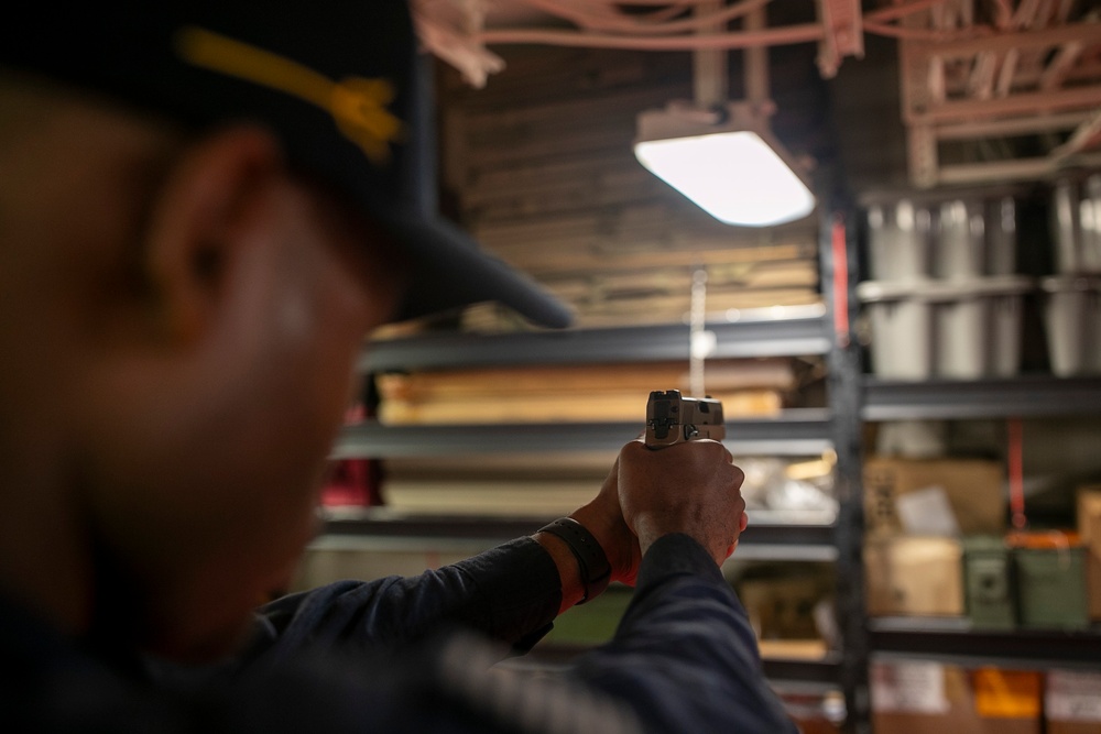 Tripoli Sailors Participate in Weapons Familiarization Training