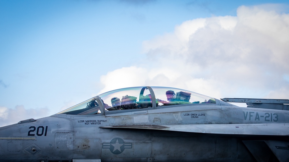 VFA-213 on the Flight Deck of USS Gerald R. Ford (CVN 78)