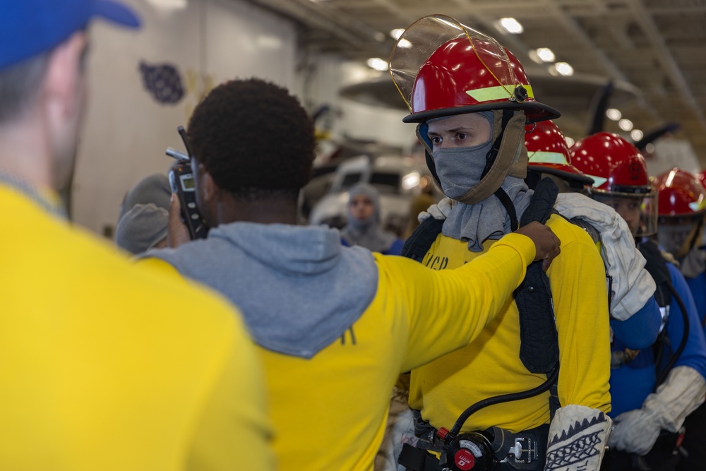 USS Gerald R. Ford (CVN 78) Conducts General Quarters Drill