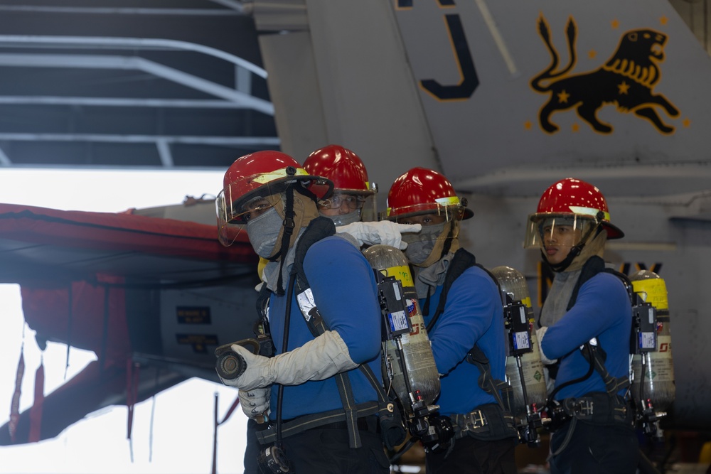 USS Gerald R. Ford (CVN 78) Conducts General Quarters Drill