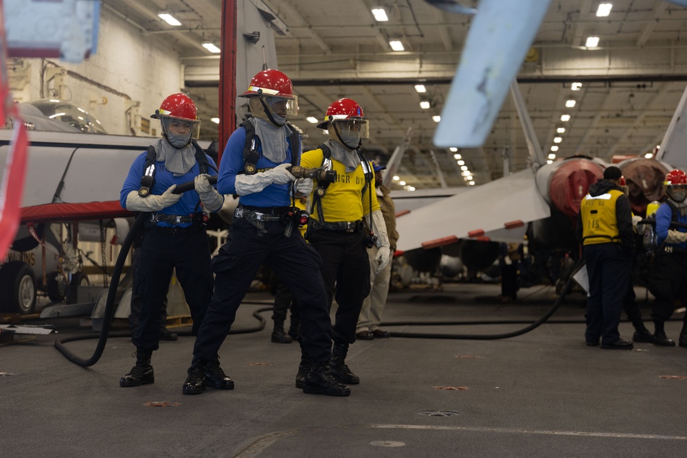 USS Gerald R. Ford (CVN 78) Conducts General Quarters Drill