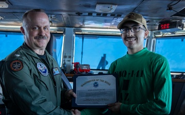 Rialto Native Honored as Warfighter of the Day aboard USS George Washington