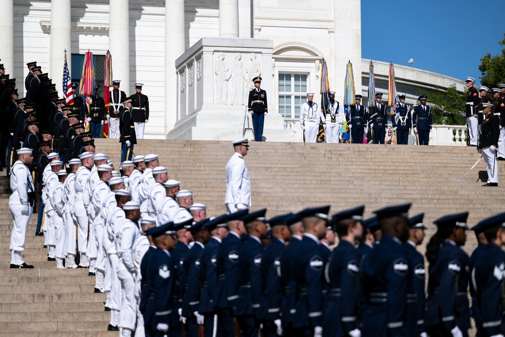 South Korean President Lee Jae Myung Participates in an Armed Forces Full Honors Wreath-Laying Ceremony at the Tomb of the Unknown Soldier