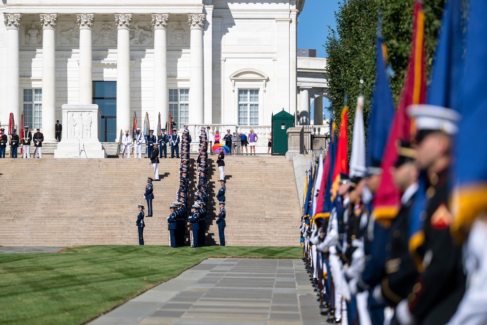 South Korean President Lee Jae Myung Participates in an Armed Forces Full Honors Wreath-Laying Ceremony at the Tomb of the Unknown Soldier