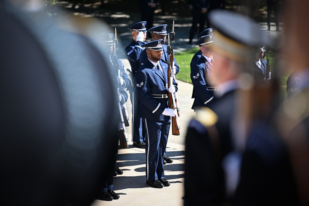 South Korean President Lee Jae Myung Participates in an Armed Forces Full Honors Wreath-Laying Ceremony at the Tomb of the Unknown Soldier