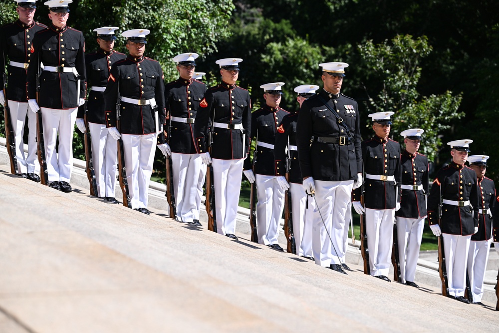 South Korean President Lee Jae Myung Participates in an Armed Forces Full Honors Wreath-Laying Ceremony at the Tomb of the Unknown Soldier
