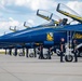 Blue Angels return from aerial performance during the Columbus Air Show