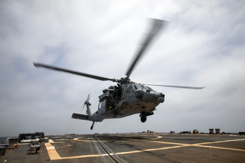 USS Wayne E. Meyer conducts operations in the U.S. Central Command area of responsibility as part of the Nimitz Carrier Strike Group