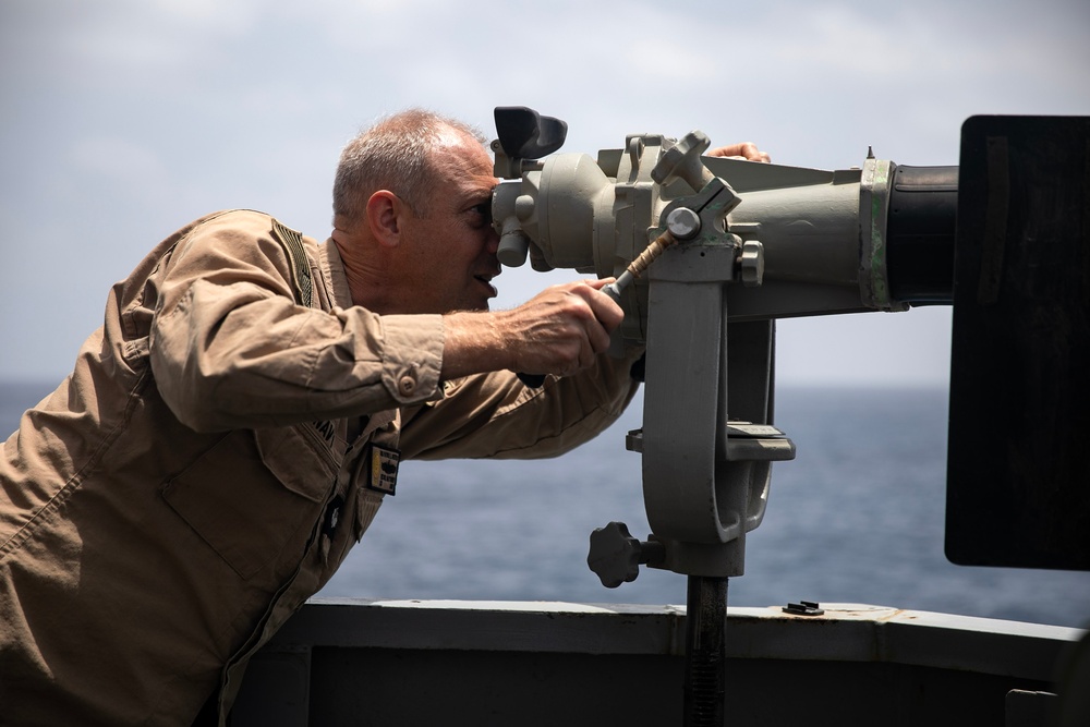 USS Wayne E. Meyer conducts operations in the U.S. Central Command area of responsibility as part of the Nimitz Carrier Strike Group