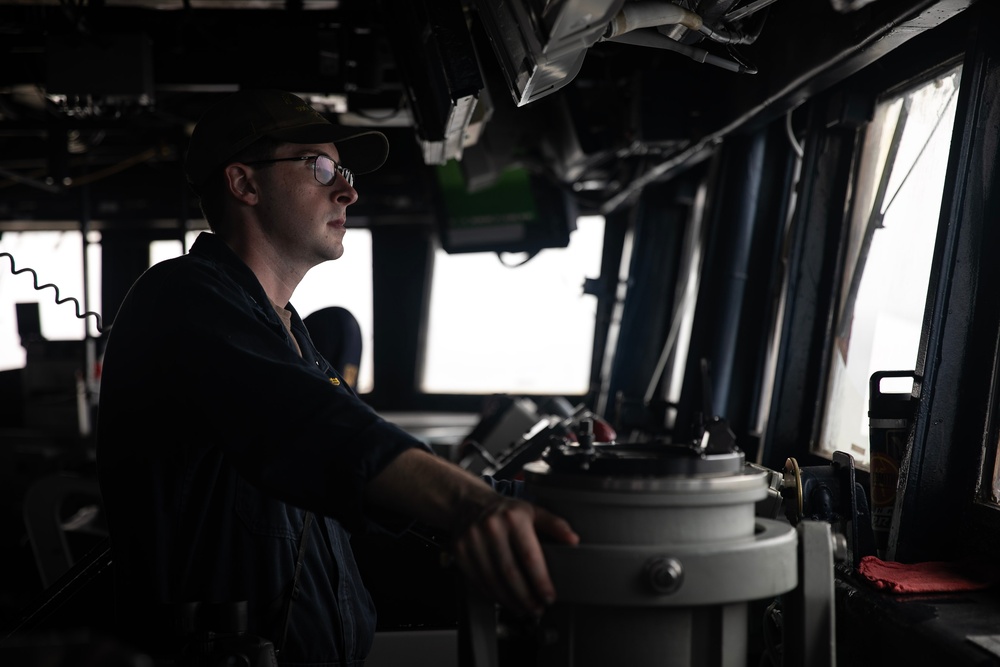 USS Wayne E. Meyer conducts operations in the U.S. Central Command area of responsibility as part of the Nimitz Carrier Strike Group