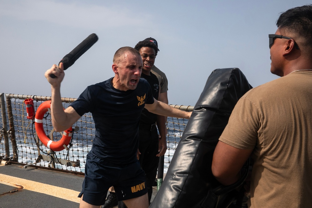 USS Wayne E. Meyer conducts operations in the U.S. Central Command area of responsibility as part of the Nimitz Carrier Strike Group
