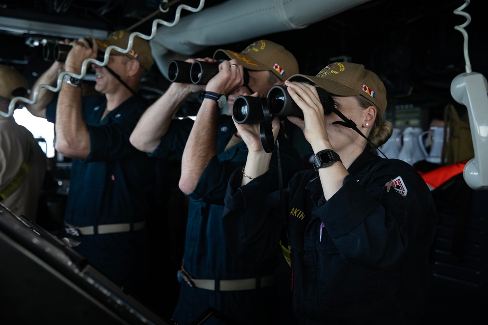 USS Wayne E. Meyer conducts operations in the U.S. Central Command area of responsibility as part of the Nimitz Carrier Strike Group