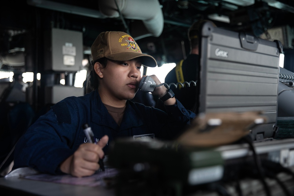 USS Wayne E. Meyer conducts operations in the U.S. Central Command area of responsibility as part of the Nimitz Carrier Strike Group