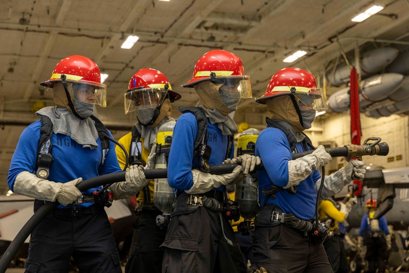 USS Gerald R. Ford (CVN 78) Conducts General Quarters Drill