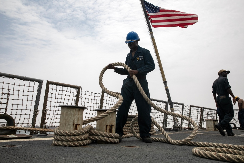 USS Wayne E. Meyer conducts operations in the U.S. Central Command area of responsibility as part of the Nimitz Carrier Strike Group