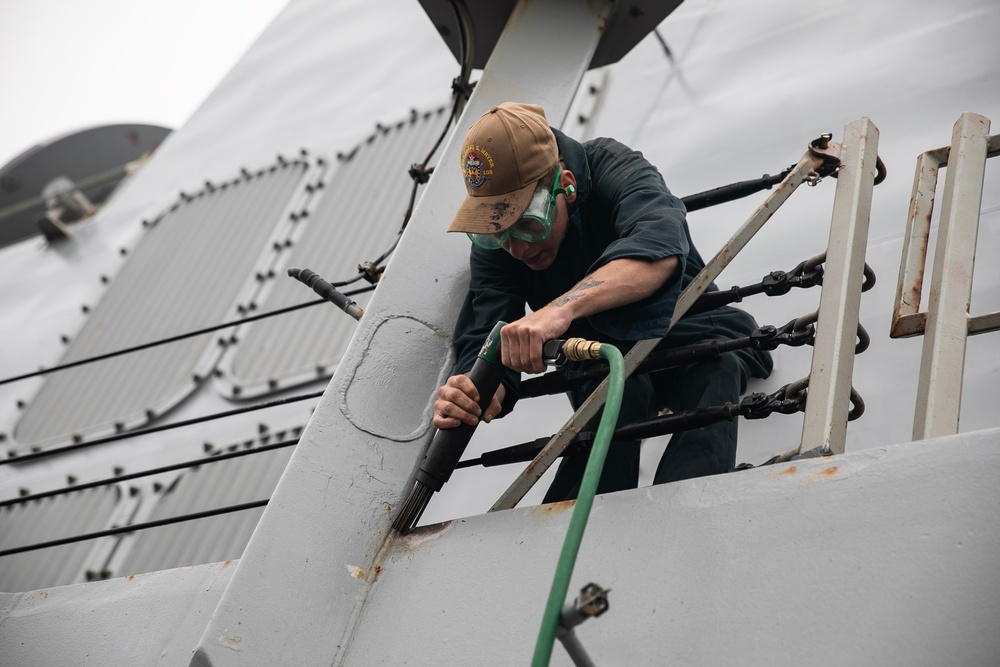 USS Wayne E. Meyer conducts operations in the U.S. Central Command area of responsibility as part of the Nimitz Carrier Strike Group