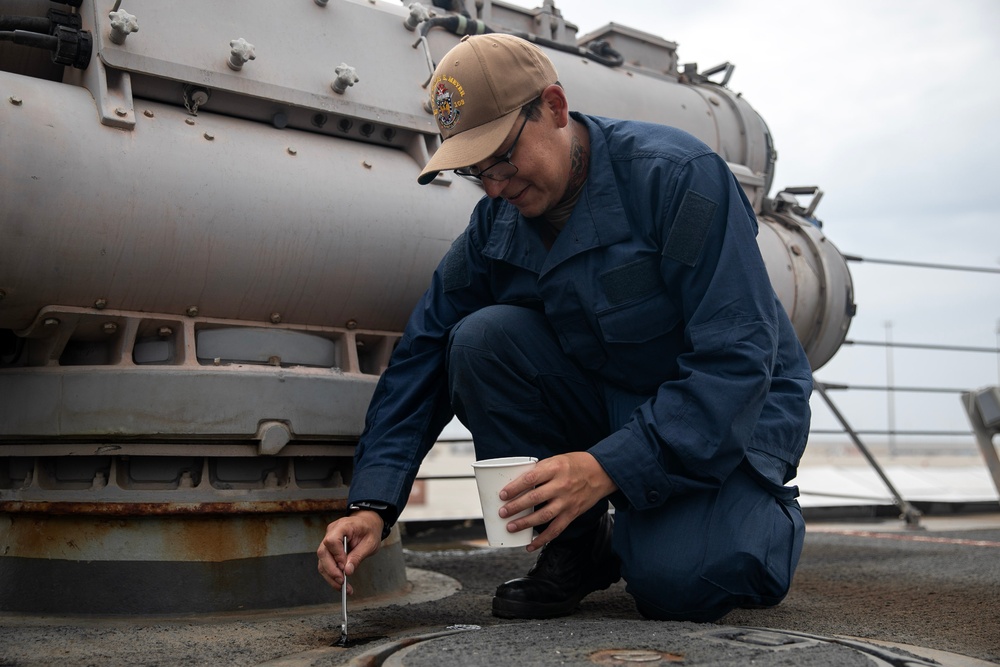 USS Wayne E. Meyer conducts operations in the U.S. Central Command area of responsibility as part of the Nimitz Carrier Strike Group