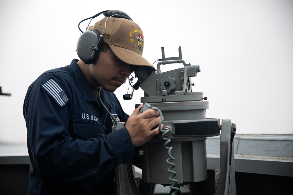 USS Wayne E. Meyer conducts operations in the U.S. Central Command area of responsibility as part of the Nimitz Carrier Strike Group