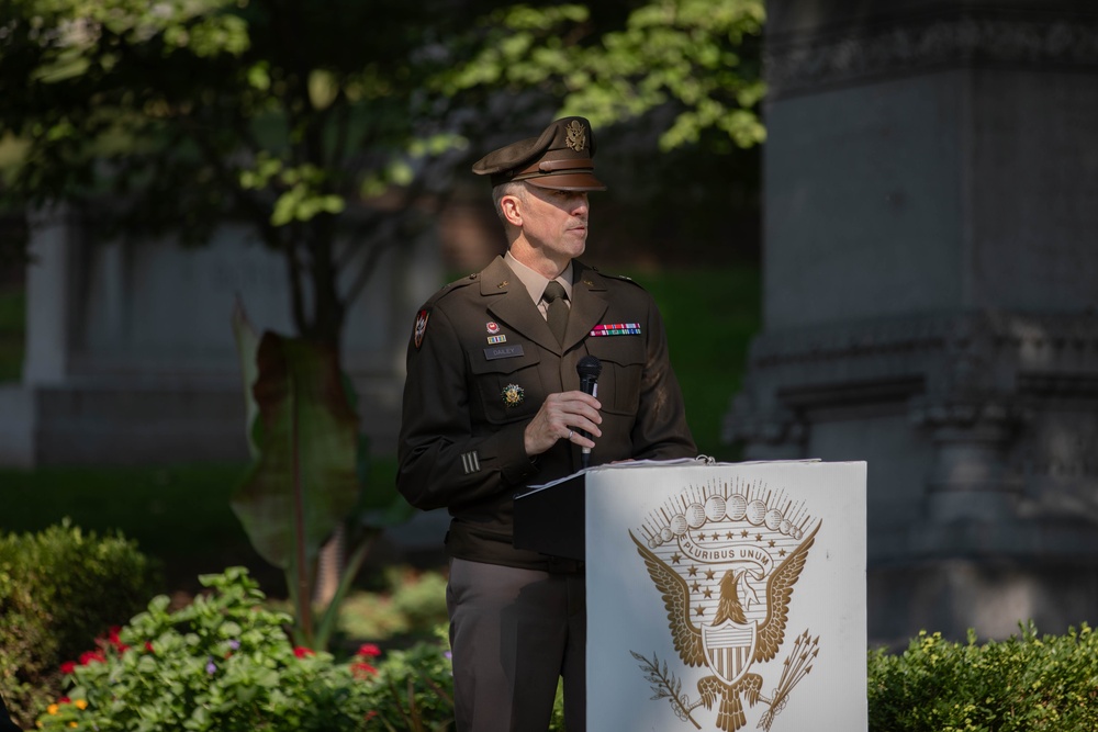 President Benjamin Harrison Honored in Annual Wreath-Laying Ceremony