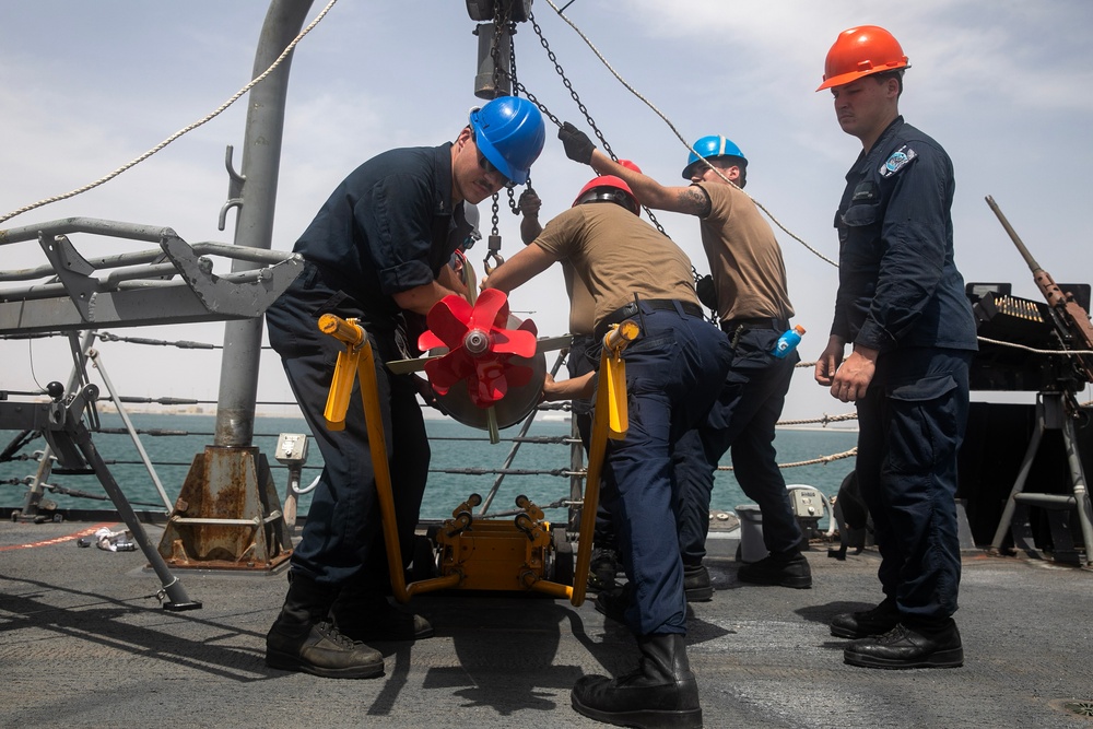 USS Wayne E. Meyer conducts operations in the U.S. Central Command area of responsibility as part of the Nimitz Carrier Strike Group