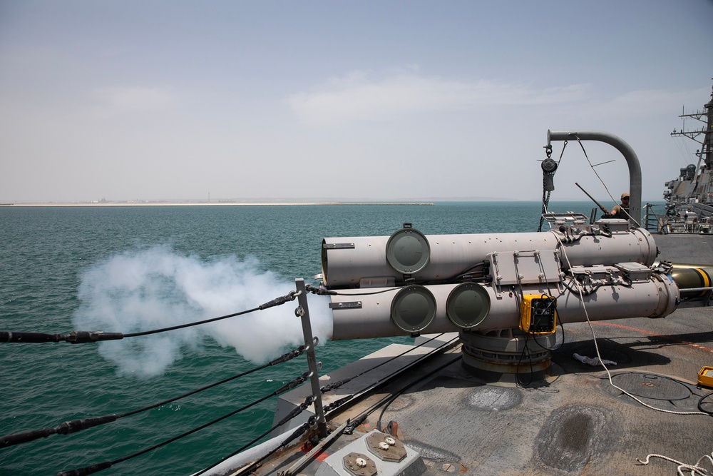 USS Wayne E. Meyer conducts operations in the U.S. Central Command area of responsibility as part of the Nimitz Carrier Strike Group