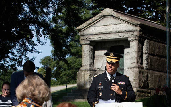 President Benjamin Harrison Honored in Annual Wreath-Laying Ceremony