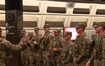 South Carolina National Guard Soldiers patrol Metro Center