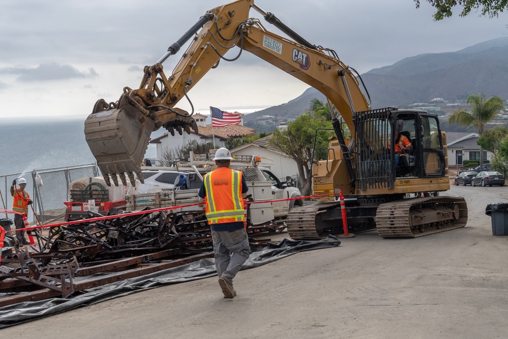 USACE clears debris from final property damaged by 2025 Pacific Palisades Fire.