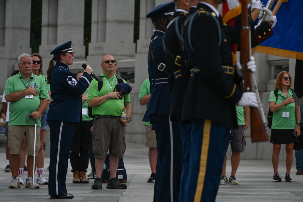 Air Force Band, Joint Service Color Guard perform for Honor Flight veterans