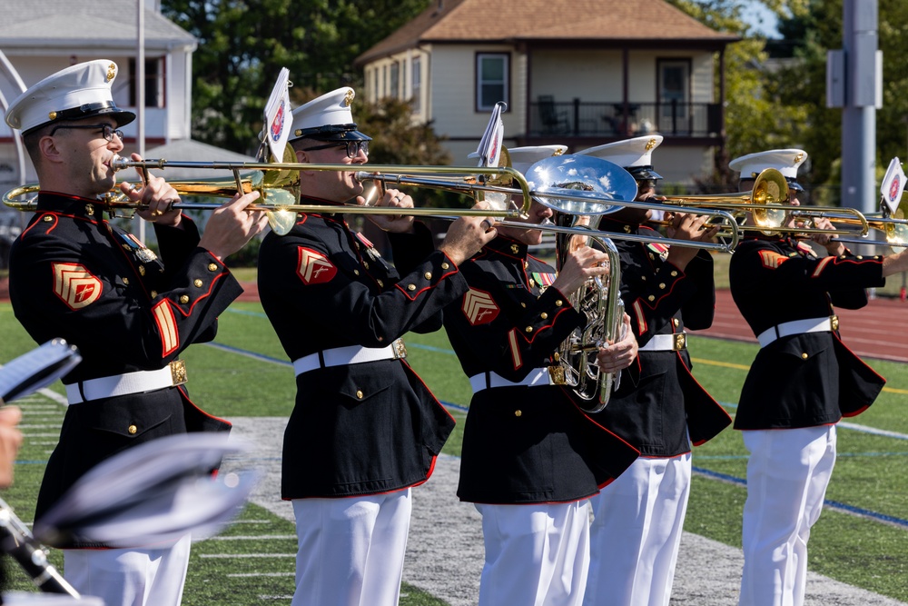 Marine Week Boston 2025: Quantico Marine Band performs at Lynn English High School