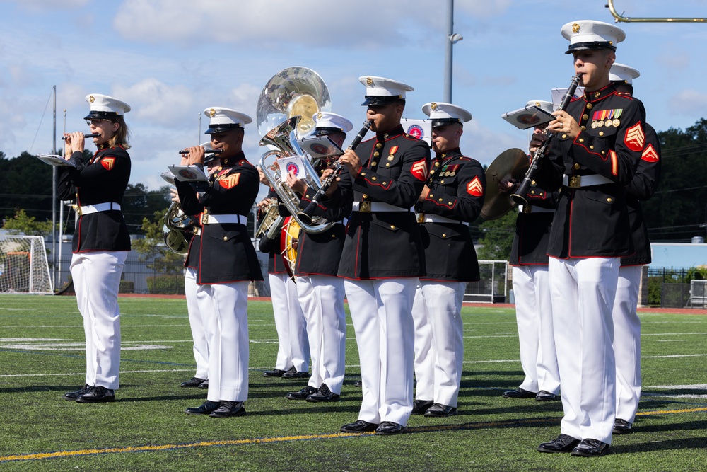 Marine Week Boston 2025: Quantico Marine Band performs at Lynn English High School