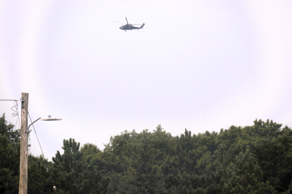 Fort Knox Black Hawks, Chinooks support 78th Training Division CSTX 78-25-02 at Fort McCoy