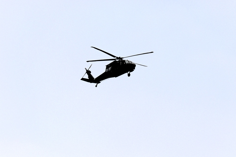 Fort Knox Black Hawks, Chinooks support 78th Training Division CSTX 78-25-02 at Fort McCoy