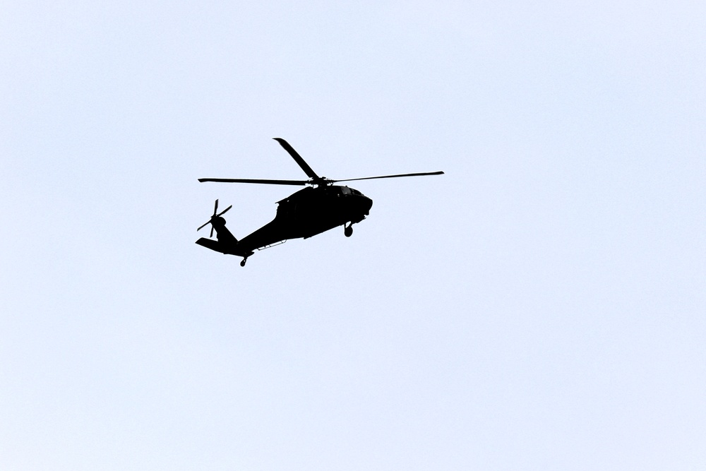 Fort Knox Black Hawks, Chinooks support 78th Training Division CSTX 78-25-02 at Fort McCoy