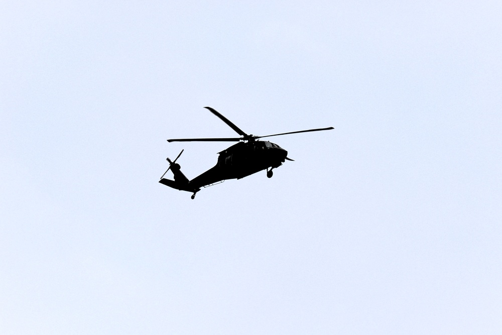 Fort Knox Black Hawks, Chinooks support 78th Training Division CSTX 78-25-02 at Fort McCoy